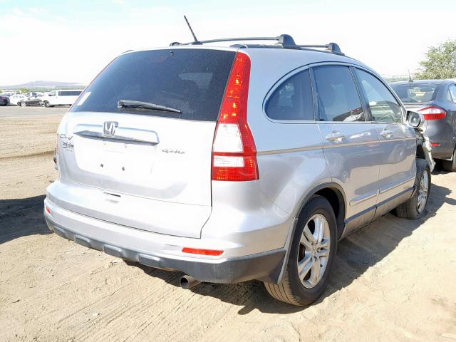 JHLRE4H77BC026388 - 2011 HONDA CR-V EXL SILVER photo 4