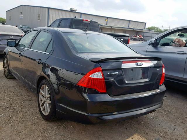 3FAHP0JA6AR173678 - 2010 FORD FUSION SEL BLACK photo 3