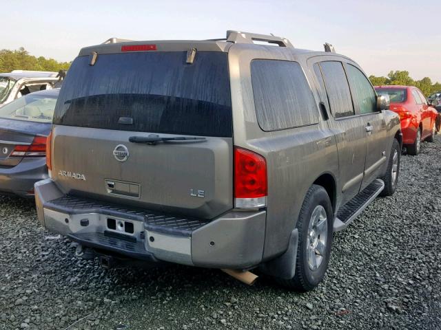 5N1BA08A47N722485 - 2007 NISSAN ARMADA SE GRAY photo 4