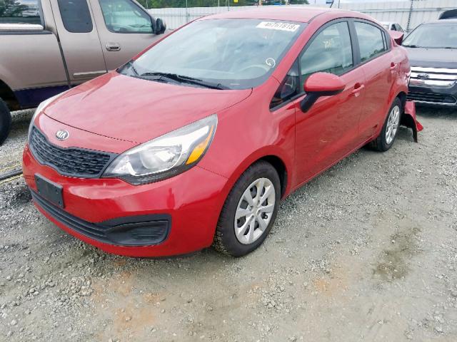 KNADM4A3XF6453874 - 2015 KIA RIO LX RED photo 2