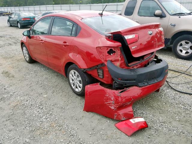 KNADM4A3XF6453874 - 2015 KIA RIO LX RED photo 3