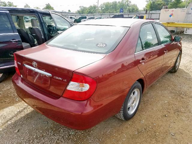 4T1BE32K33U190895 - 2003 TOYOTA CAMRY LE MAROON photo 4