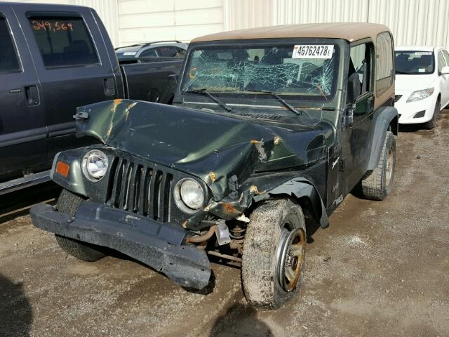 1J4FY19S0VP490400 - 1997 JEEP WRANGLER / GREEN photo 2