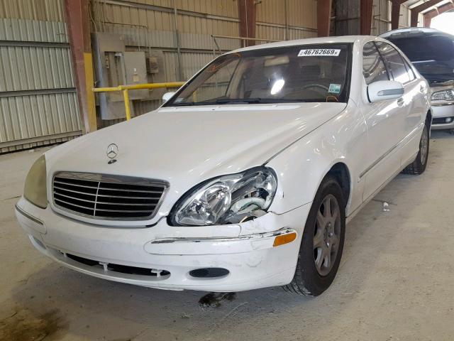 WDBNG75J01A179520 - 2001 MERCEDES-BENZ S 500 WHITE photo 2