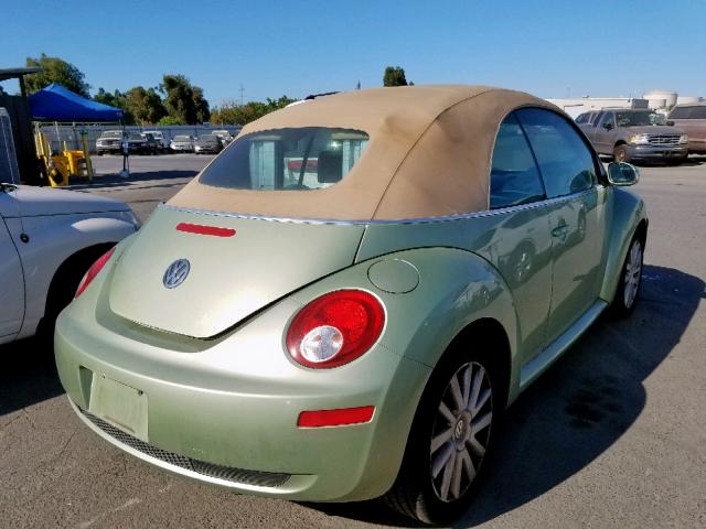 3VWRG31Y08M415897 - 2008 VOLKSWAGEN NEW BEETLE მწვანე ფოტო 4
