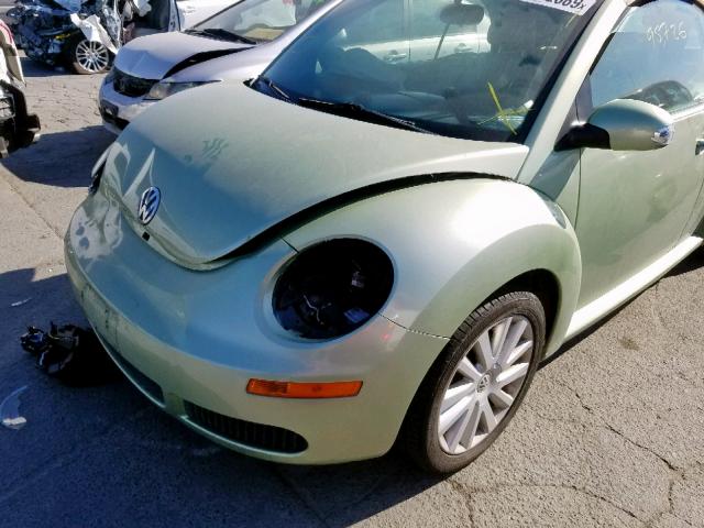 3VWRG31Y08M415897 - 2008 VOLKSWAGEN NEW BEETLE მწვანე ფოტო 9