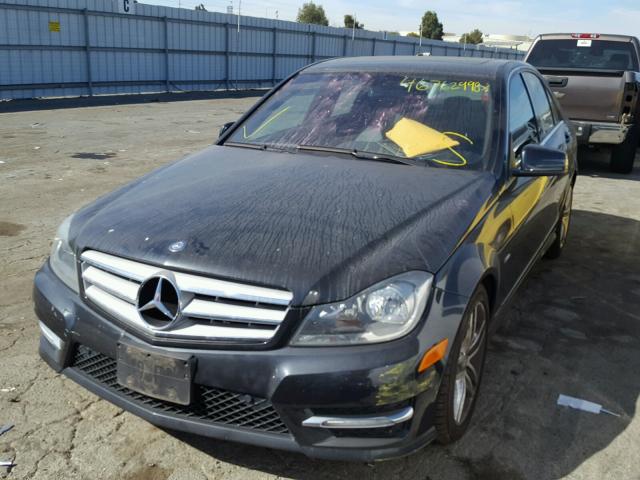 WDDGF4HB9CR220107 - 2012 MERCEDES-BENZ C 250 BLACK photo 2