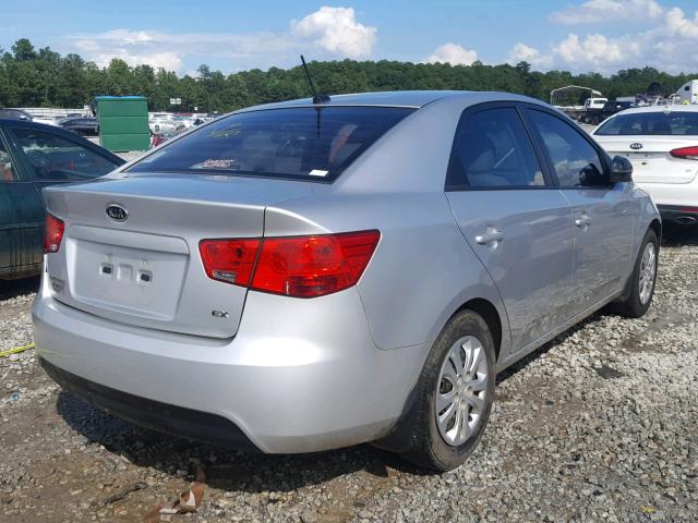 KNAFU4A21C5507189 - 2012 KIA FORTE EX SILVER photo 4