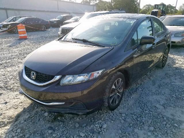 2HGFB2F87EH514753 - 2014 HONDA CIVIC EX BROWN photo 2