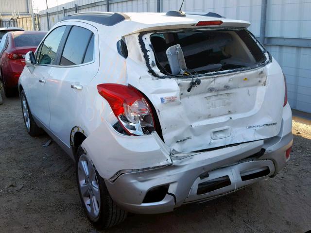 KL4CJASB1FB220995 - 2015 BUICK ENCORE WHITE photo 3