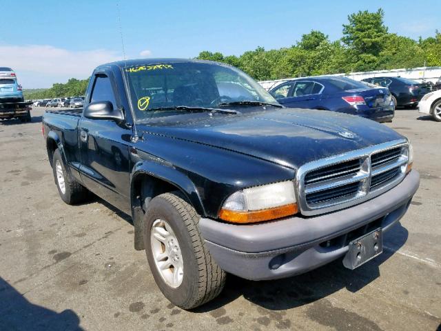 1D7FL16K84S693464 - 2004 DODGE DAKOTA SXT BLACK photo 1