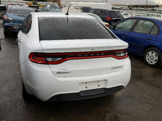 1C3CDFCB5FD201206 - 2015 DODGE DART LIMIT WHITE photo 3