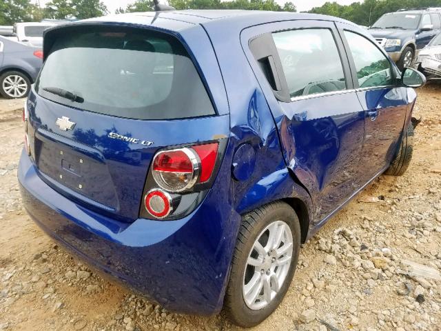 1G1JC6SH6D4239612 - 2013 CHEVROLET SONIC LT BLUE photo 4