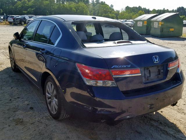 1HGCP2F80CA086492 - 2012 HONDA ACCORD EXL BLUE photo 3