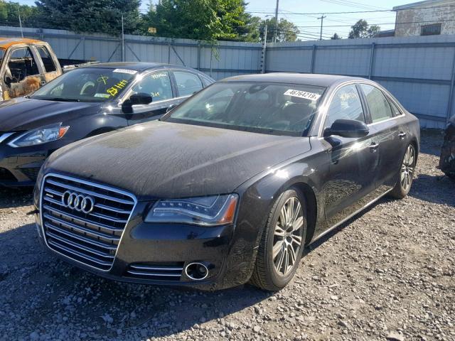 WAUA2AFD3DN010803 - 2013 AUDI A8 QUATTRO BLACK photo 2