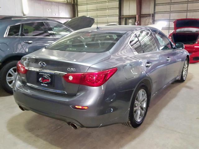 JN1BV7AR0FM420734 - 2015 INFINITI Q50 BASE BLUE photo 4