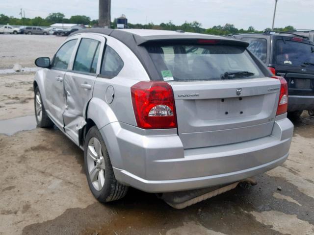 1B3CB4HA0AD662393 - 2010 DODGE CALIBER SX SILVER photo 3