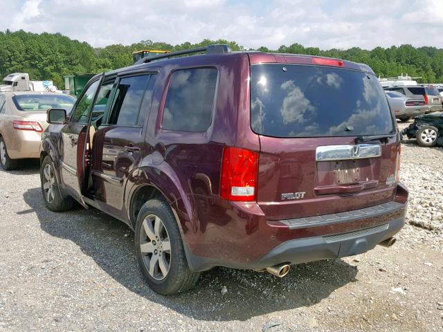 5FNYF3H99EB021797 - 2014 HONDA PILOT TOUR BURGUNDY photo 3