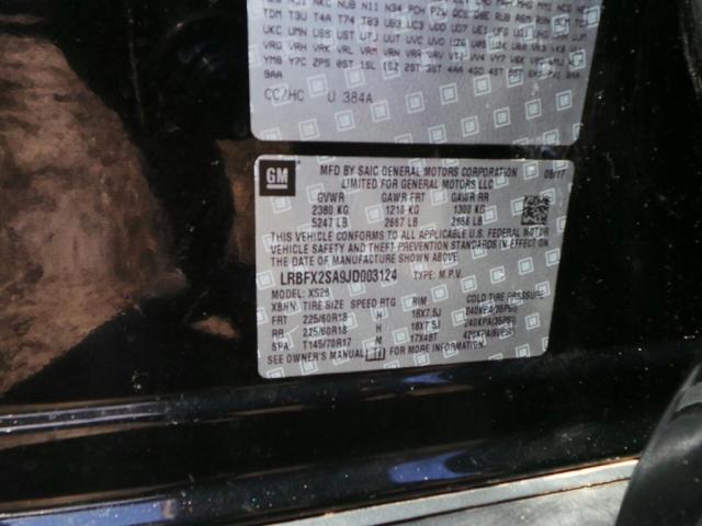 LRBFX2SA9JD003124 - 2018 BUICK ENVISION E Қара фото 5