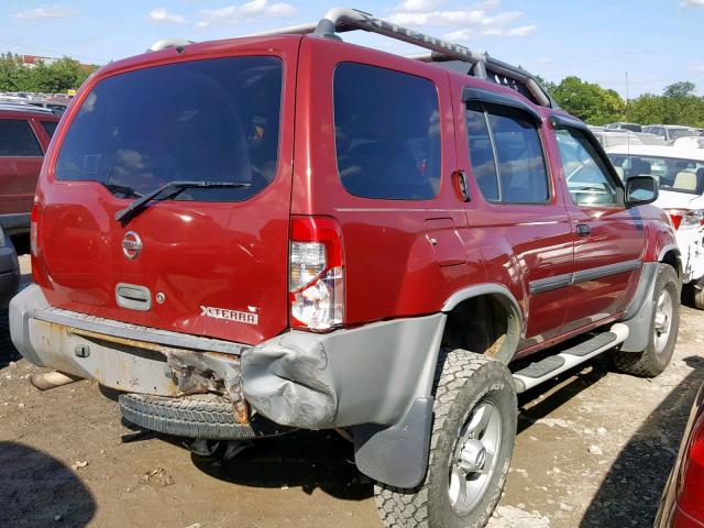 5N1ED28Y64C624157 - 2004 NISSAN XTERRA XE BURGUNDY photo 4