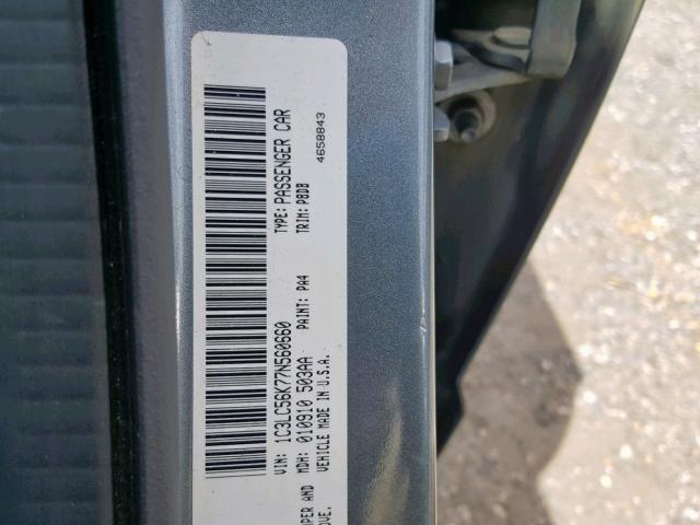 1C3LC56K77N560660 - 2007 CHRYSLER SEBRING TO GRAY photo 10