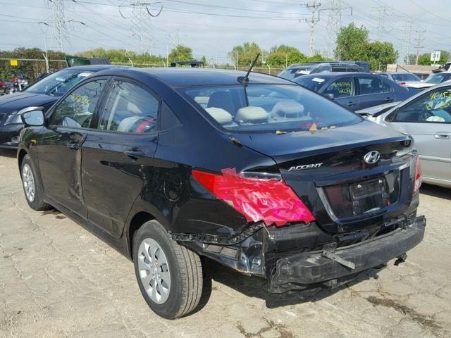 KMHCT4AE0GU048800 - 2016 HYUNDAI ACCENT SE BLACK photo 3