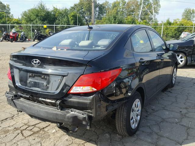 KMHCT4AE0GU048800 - 2016 HYUNDAI ACCENT SE BLACK photo 4