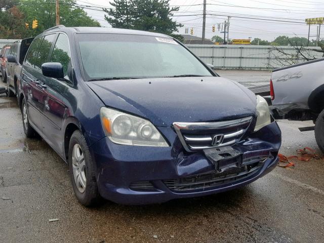 5FNRL38487B111365 - 2007 HONDA ODYSSEY EX BLUE photo 1