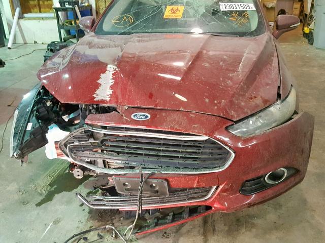 3FA6P0K95FR194105 - 2015 FORD FUSION TIT RED photo 7