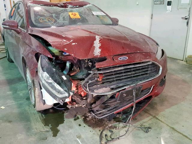 3FA6P0K95FR194105 - 2015 FORD FUSION TIT RED photo 9