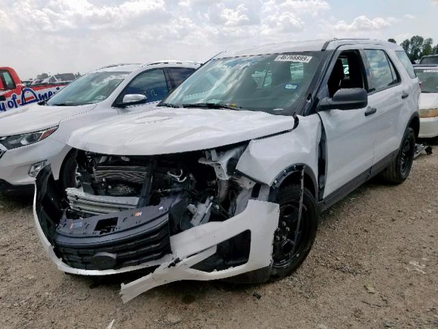 1FM5K8AR1JGB67905 - 2018 FORD EXPLORER P WHITE photo 2