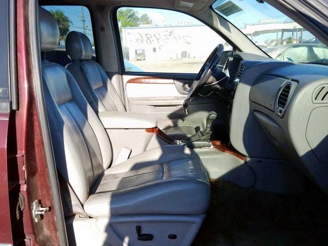 1GKDT13S262144582 - 2006 GMC ENVOY BURGUNDY photo 5