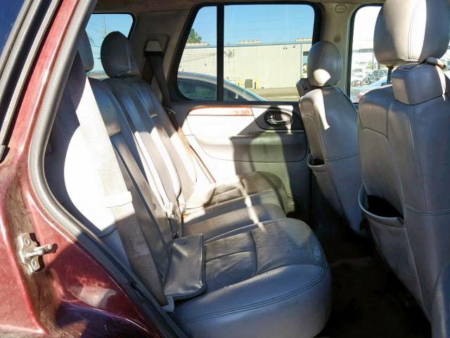 1GKDT13S262144582 - 2006 GMC ENVOY BURGUNDY photo 6