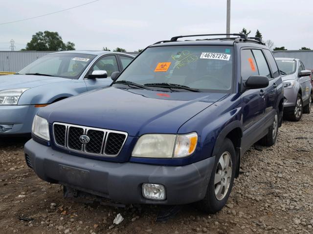 JF1SF63522H730987 - 2002 SUBARU FORESTER L BLUE photo 2