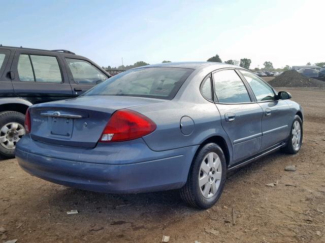 1FAFP5228YA157806 - 2000 FORD TAURUS LX BLUE photo 4