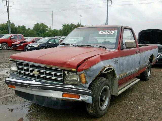 1CCBS143552153302 - 1985 CHEVROLET S TRUCK S1 RED photo 2
