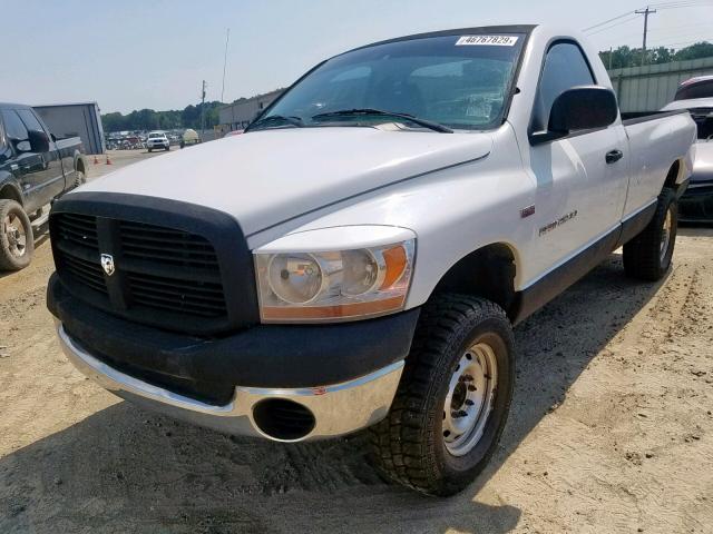 3D7KS26D86G258088 - 2006 DODGE RAM 2500 S WHITE photo 2