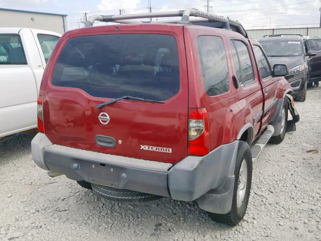 5N1ED28T23C697030 - 2003 NISSAN XTERRA XE RED photo 4