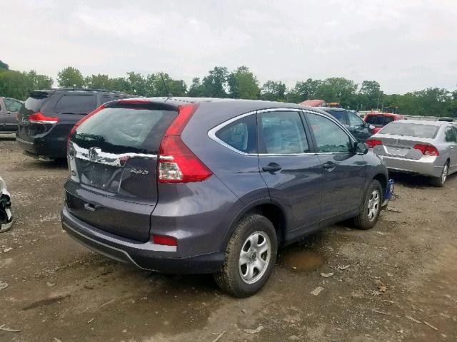 5J6RM4H33GL131847 - 2016 HONDA CR-V LX GRAY photo 4