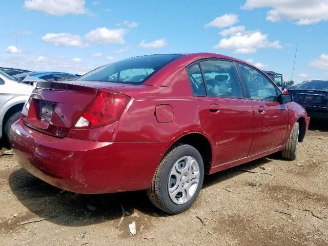 1G8AJ52F44Z188467 - 2004 SATURN ION LEVEL RED photo 4