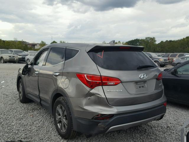 5XYZT3LBXDG033990 - 2013 HYUNDAI SANTA FE S GRAY photo 3