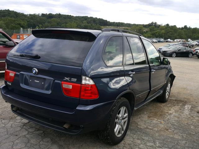 5UXFA13536LY28604 - 2006 BMW X5 3.0I BLUE photo 4