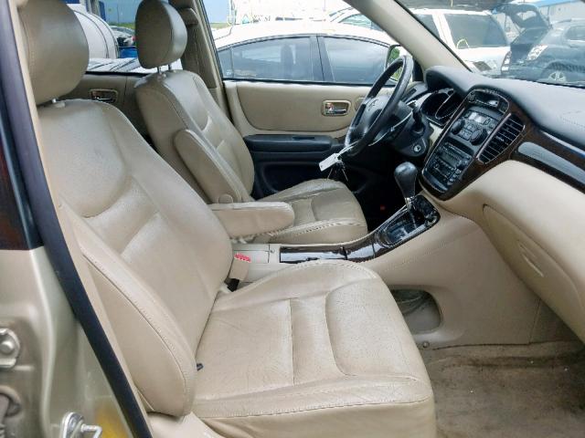 JTEHF21A220094241 - 2002 TOYOTA HIGHLANDER BEIGE photo 5