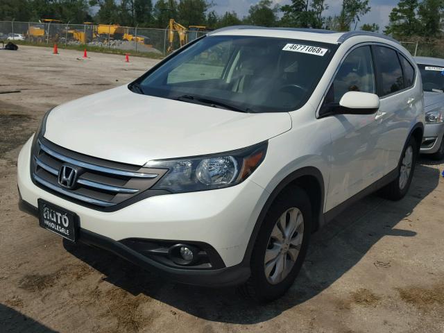 5J6RM3H72CL046375 - 2012 HONDA CR-V EXL WHITE photo 2