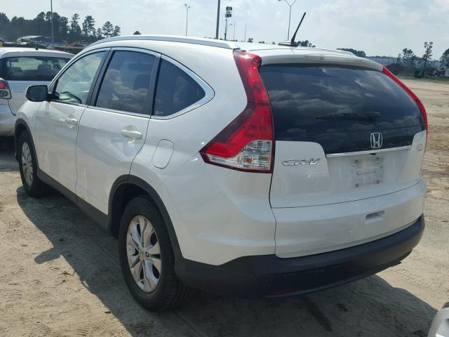 5J6RM3H72CL046375 - 2012 HONDA CR-V EXL WHITE photo 3