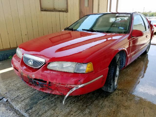 1MELM6246TH624622 - 1996 MERCURY COUGAR XR7 RED photo 2