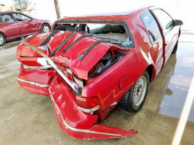 1MELM6246TH624622 - 1996 MERCURY COUGAR XR7 RED photo 4