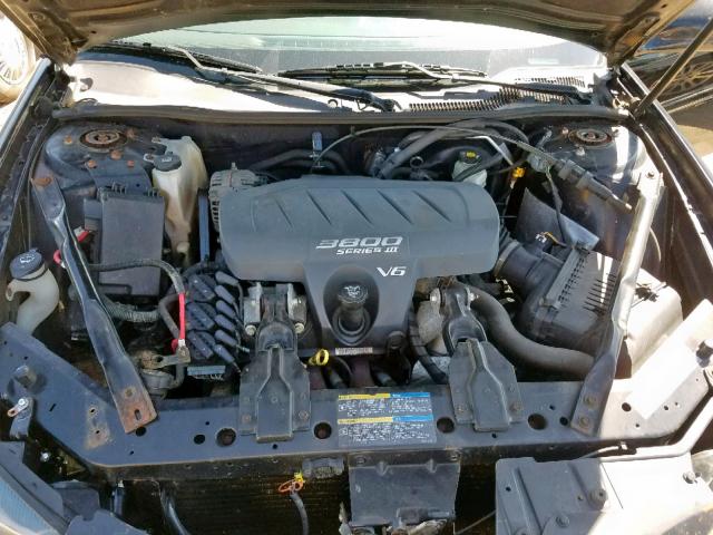 2G2WP522451317796 - 2005 PONTIAC GRAND PRIX BLACK photo 7