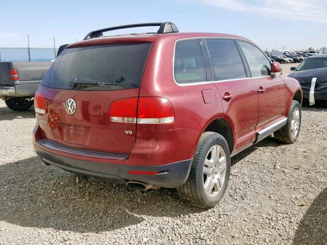 WVGCM67L04D066191 - 2004 VOLKSWAGEN TOUAREG 4. RED photo 4