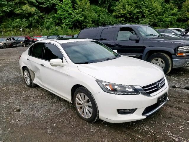 1HGCR3F86EA026834 - 2014 HONDA ACCORD EXL WHITE photo 1